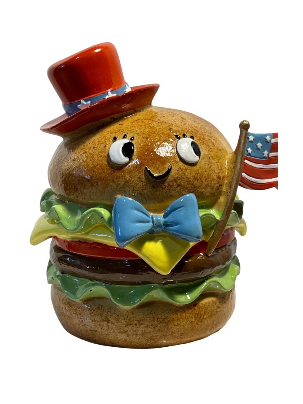 Patriotic Cheeseburger Figurine - NWT **
